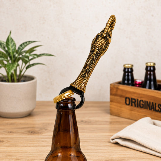 Sthula's Antique Brass Bottle Opener – Vintage Decorative Metal Opener