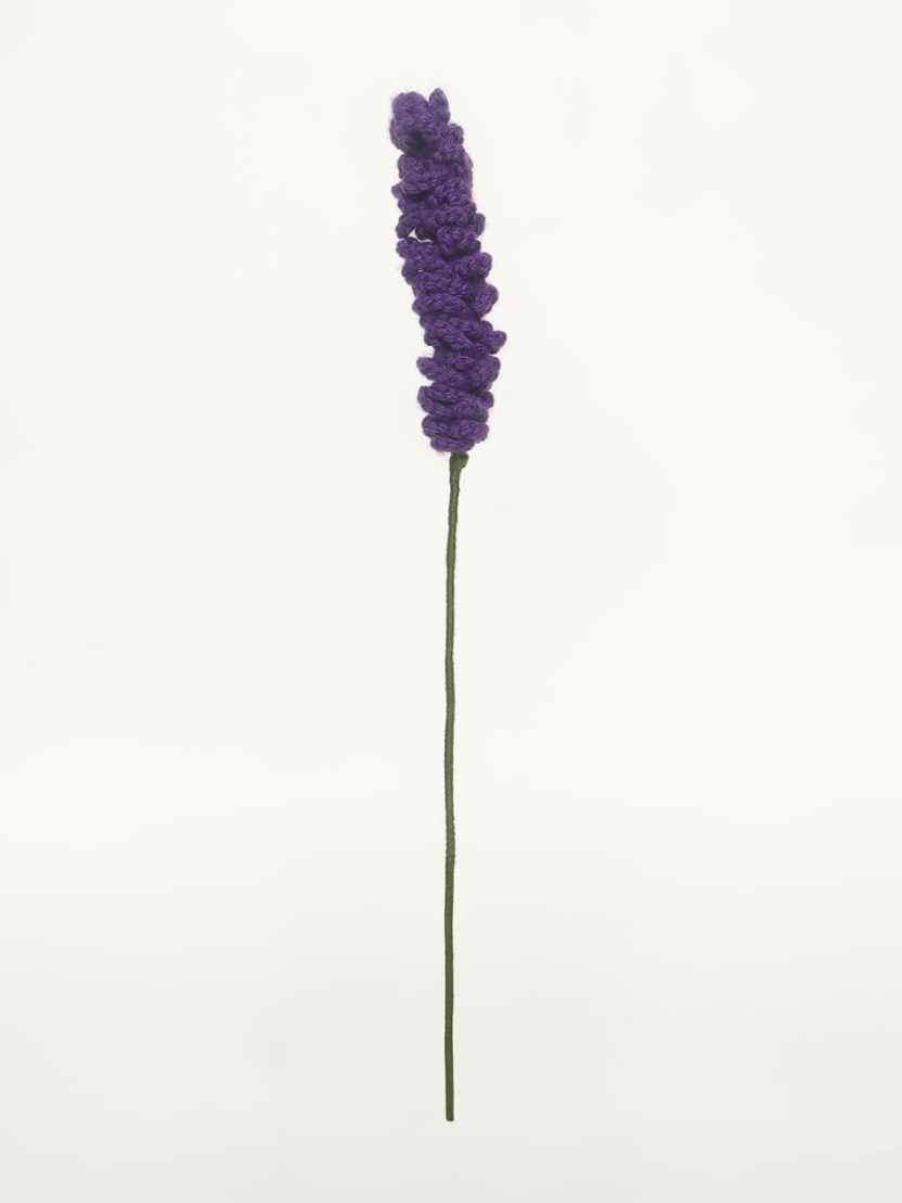 Sthula's Handcrafted Handmade Purple Wool Lavender Stem