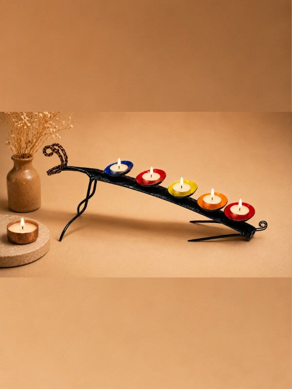 Sthula's Handmade Peacock Tealight Candle Holder