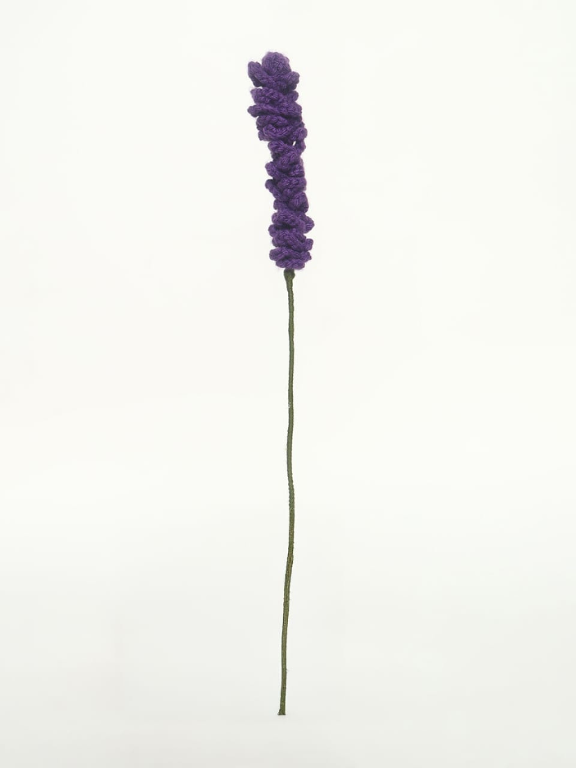 Sthula's Handcrafted Handmade Purple Wool Lavender Stem