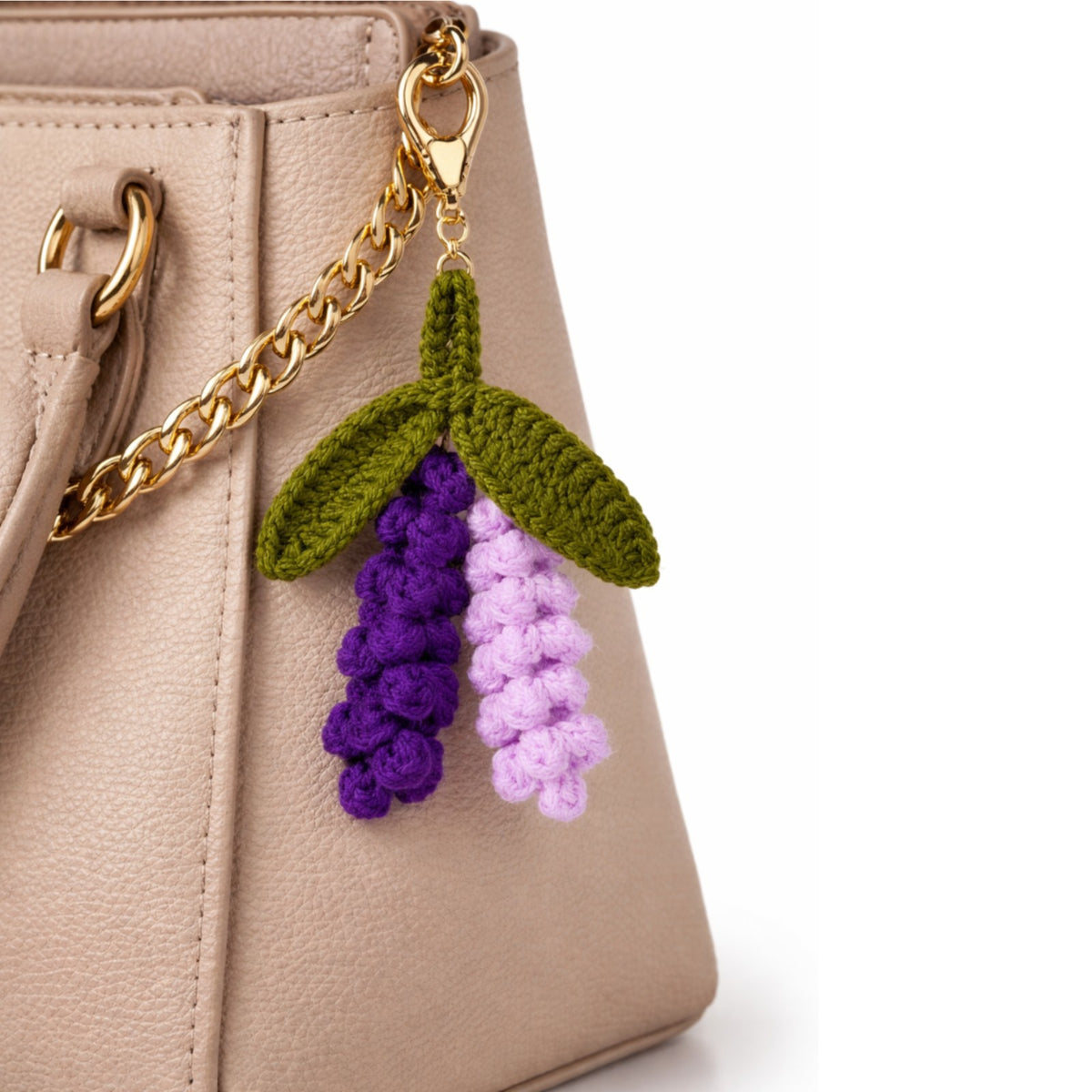 Sthula's Handmade Purple & Lavender Flower Keychain