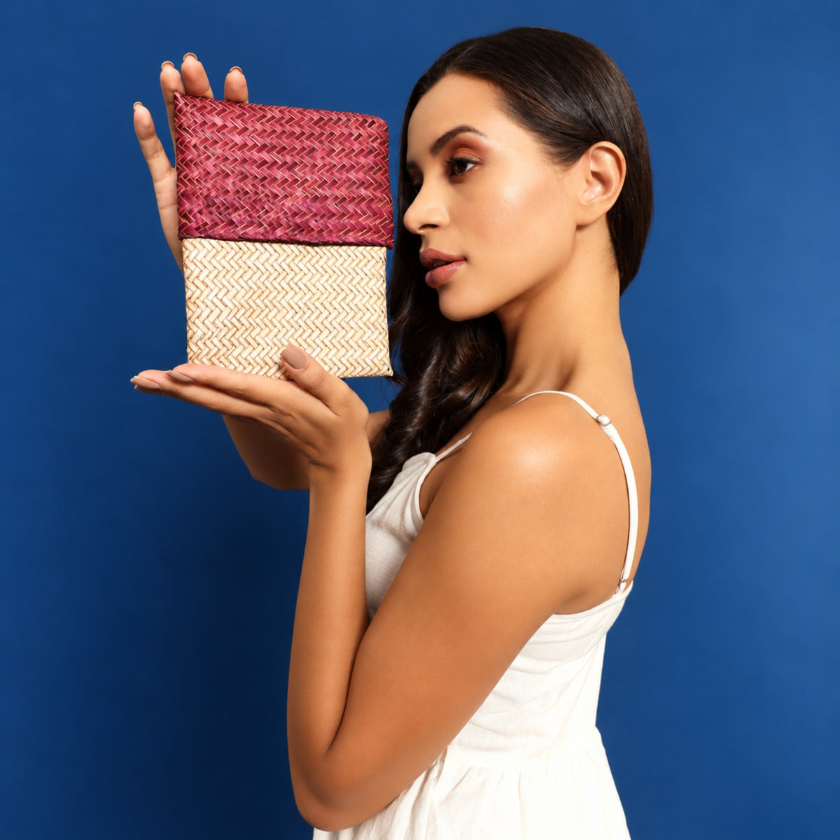 Sthula's Handwoven Jute Clutch Bag – Stylish Woven Handbag for Women