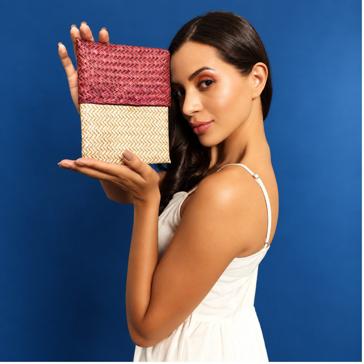 Sthula's Handwoven Jute Clutch Bag – Stylish Woven Handbag for Women