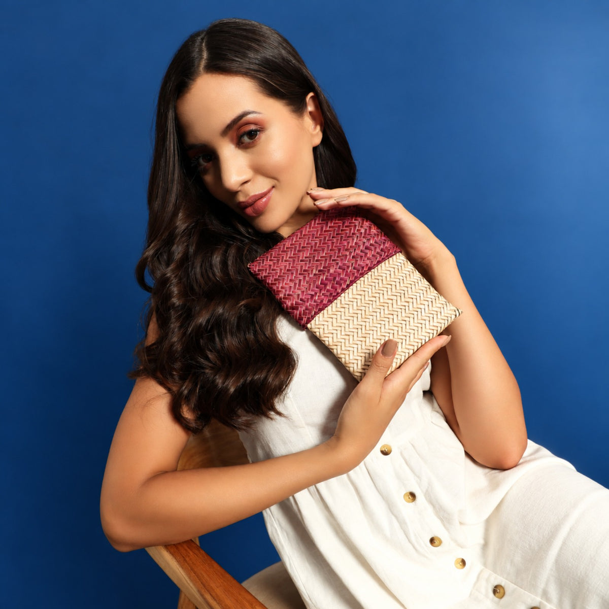 Sthula's Handwoven Jute Clutch Bag – Stylish Woven Handbag for Women