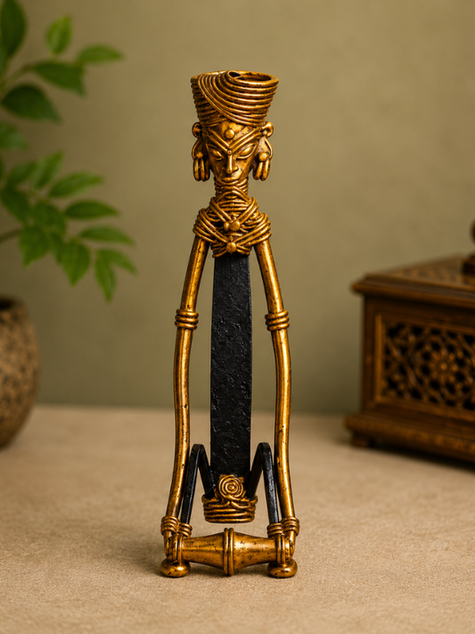 Sthula's Handmade Tribal Lady Metal Figurine