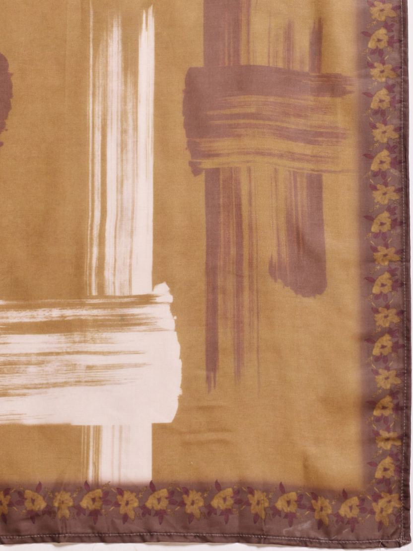 Sthula's  Beige Cotton Kurta Set