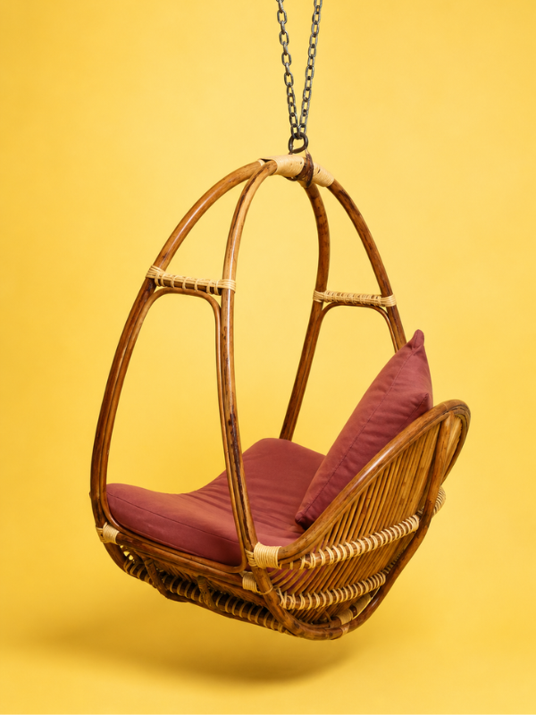 Sthula's Natural Brown Rattan Hanging Jhoola