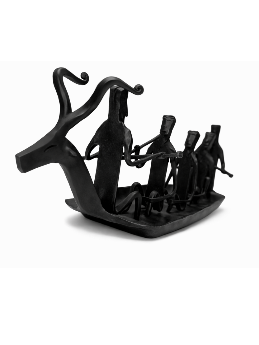 Sthula's Handcrafted Metal Tribal Boat Showpiece