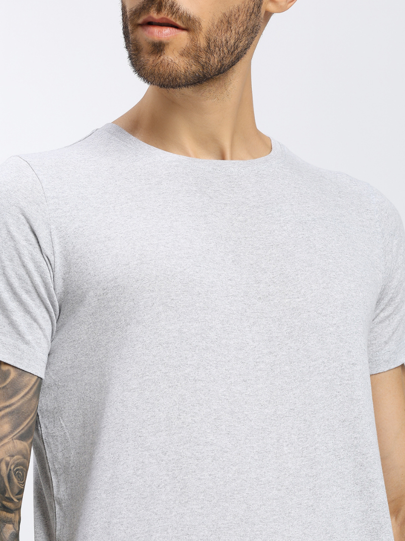 Sthula's Men Grey Cotton T-Shirt
