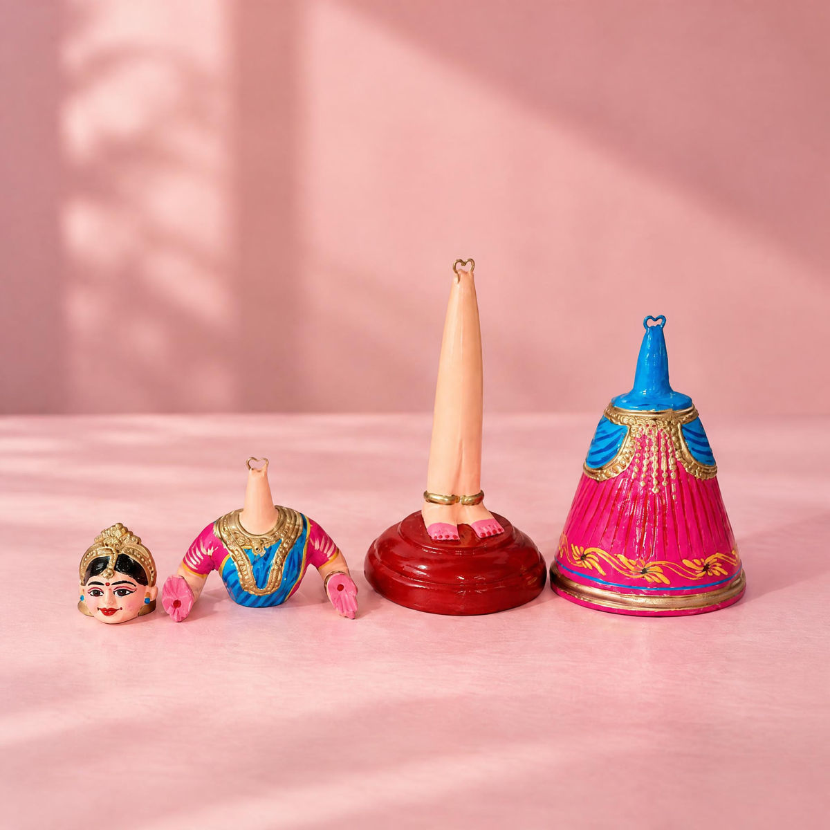 Sthula's Multicolor Traditional Folk Dancer Metal Figurine