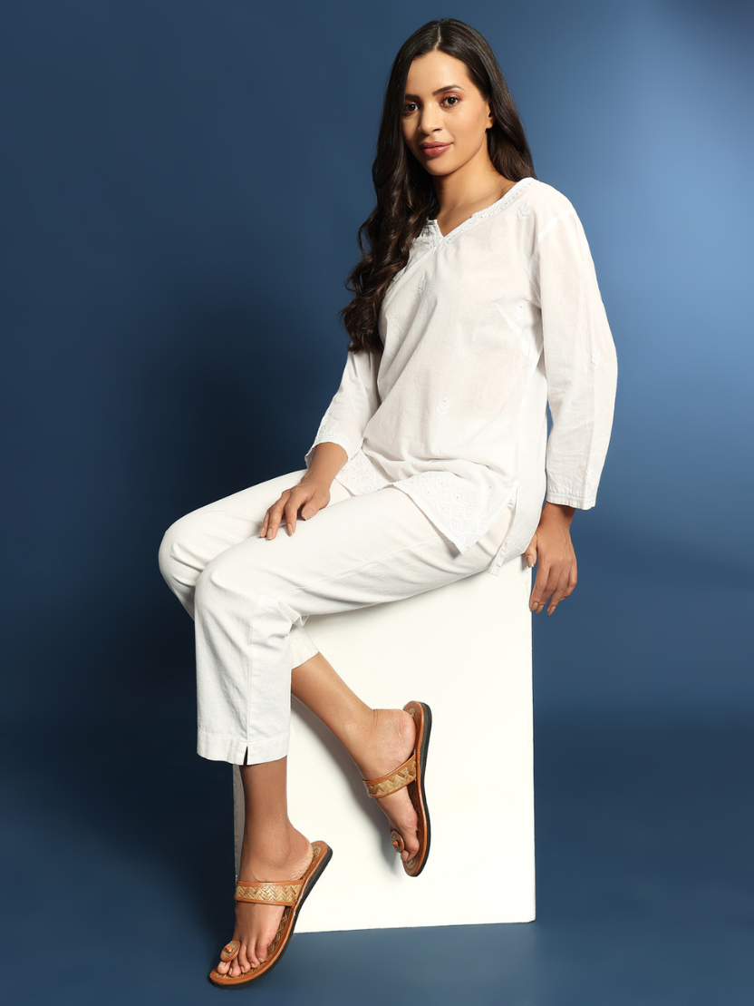 Sthula's Handcrafted Bamboo Weave Flat Sandals for Women