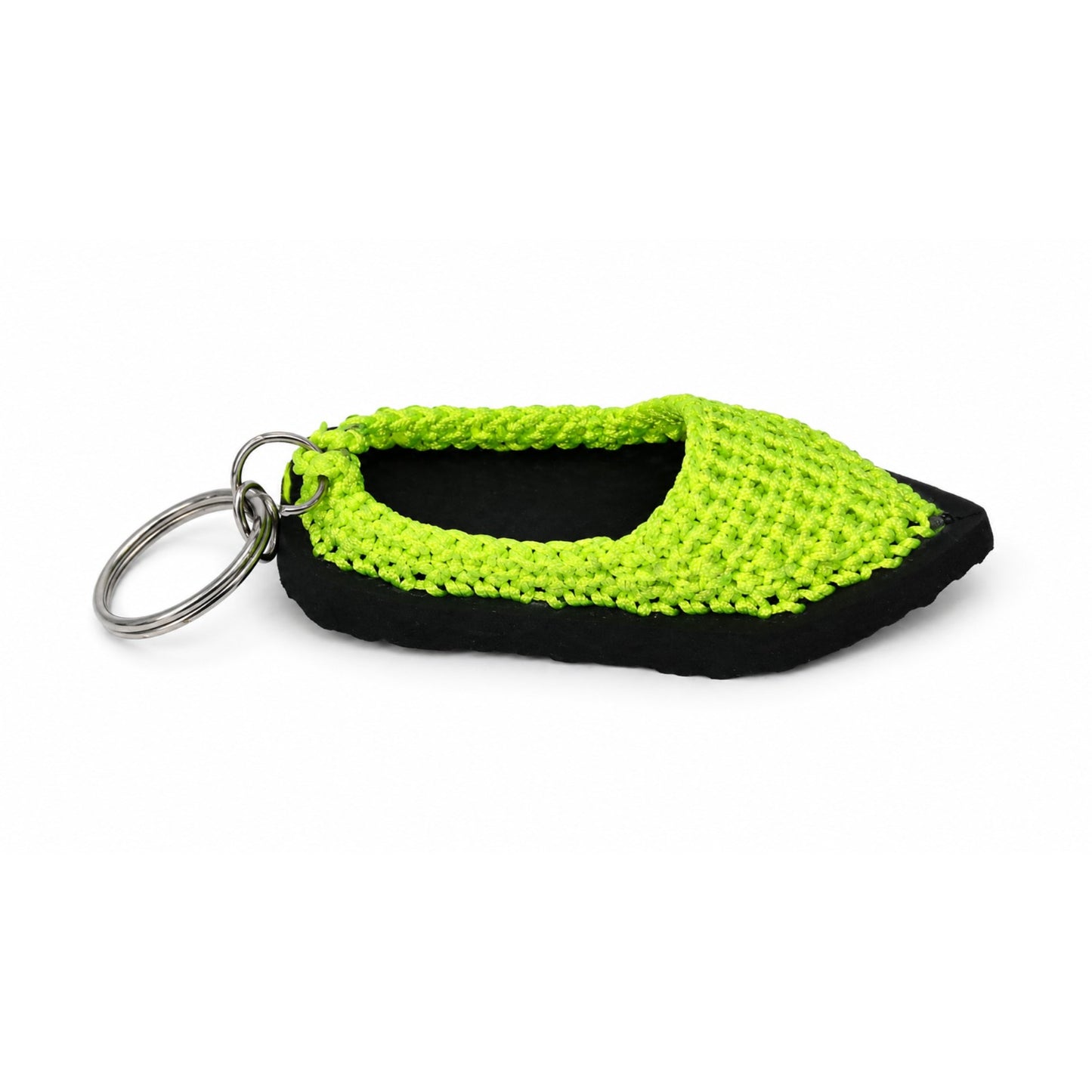 Sthula's Handmade Neon Green & Black Mini Shoe Keychain