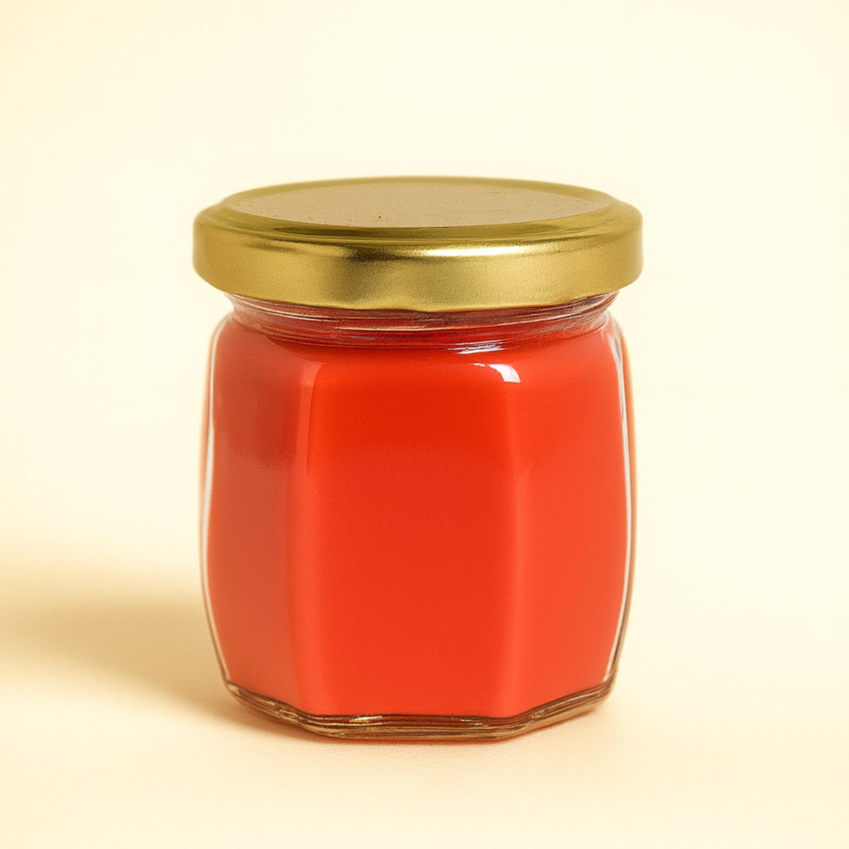Sthula's Rose Scented Candle – Orange Glass Jar