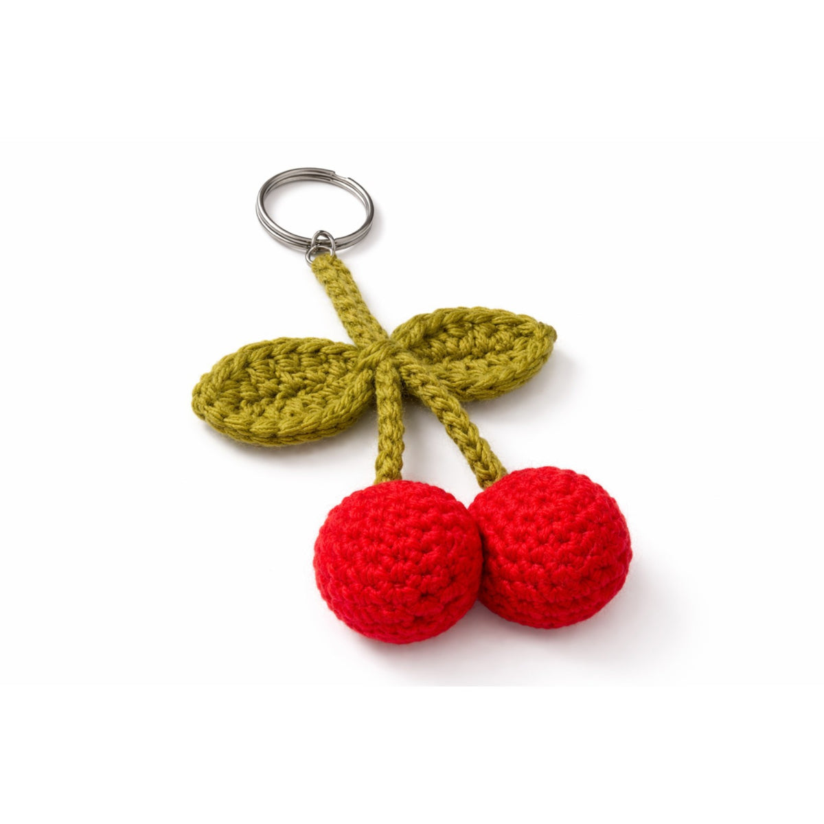 Sthula's Handmade Red Cherry Keychain