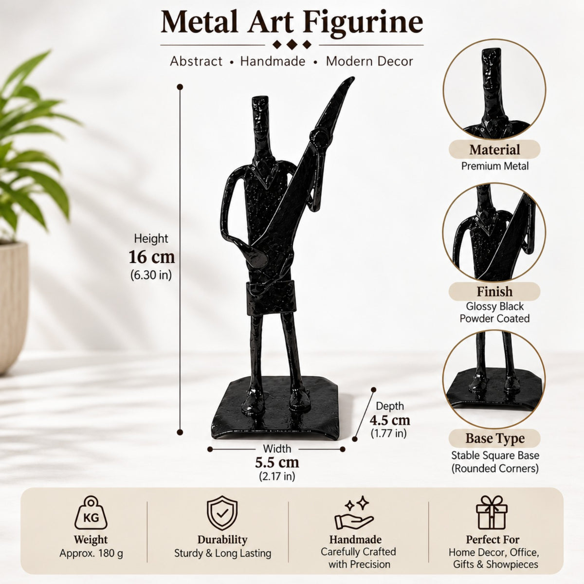 Sthula's Handmade Black Metal Musician Figurine