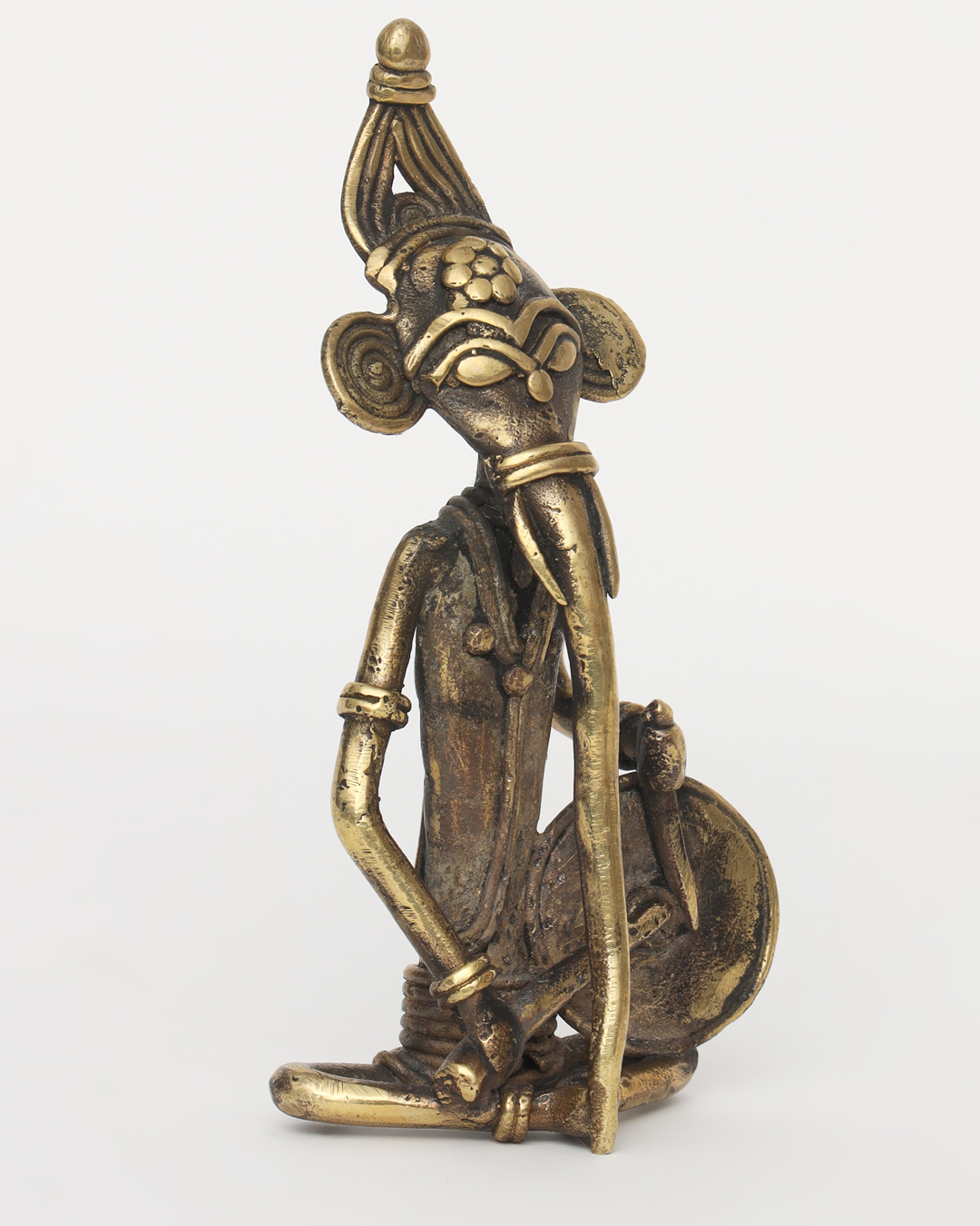 Sthula's Handcrafted  Dokra Metal Tribal Musician Showpiece