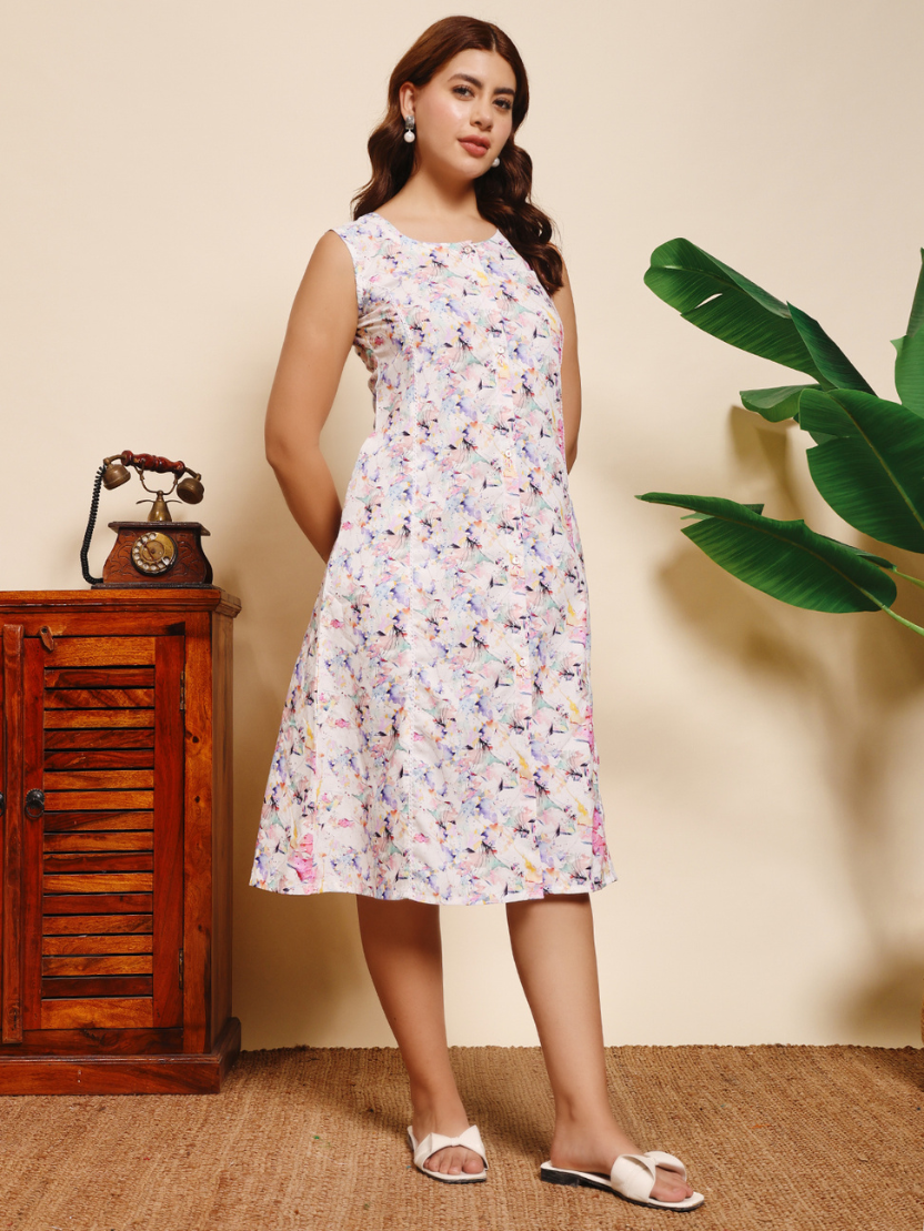 Sthula's Multicolor Cotton Dress