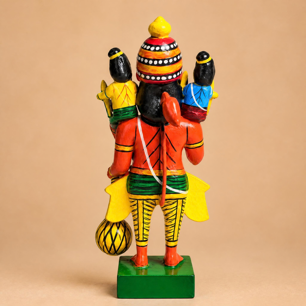 Sthula's Multicolor Wooden Hanuman Decorative Showpiece