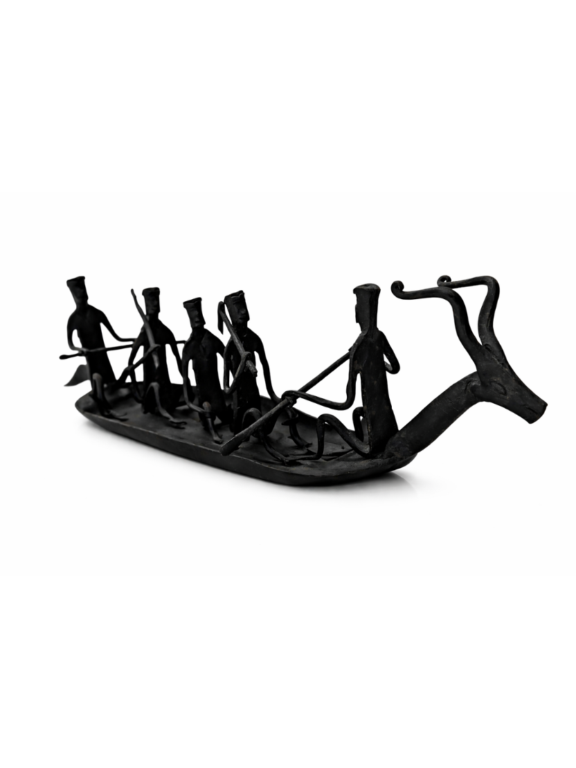 Sthula's Handcrafted Metal Tribal Boat Showpiece