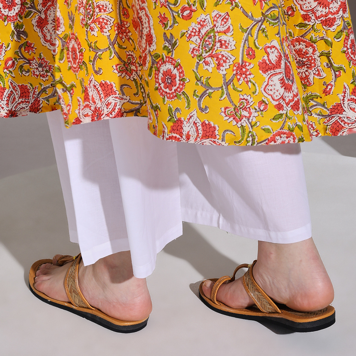 Sthula's  Women’s Woven Toe Loop Flat Sandals – Tan, Synthetic