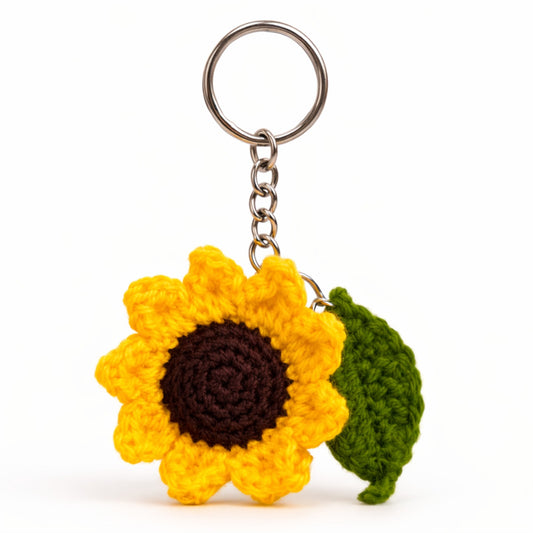 Sthula's Handmade Yellow Sunflower Keychain
