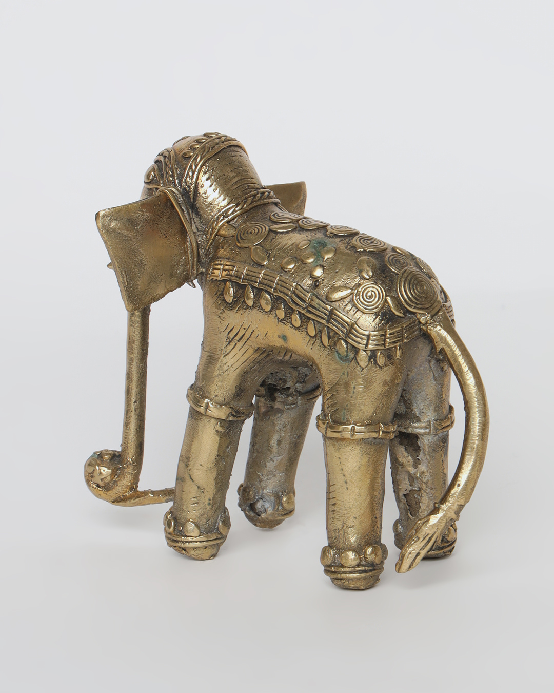 Sthula's Handmade Dokra Metal Elephant Showpiece