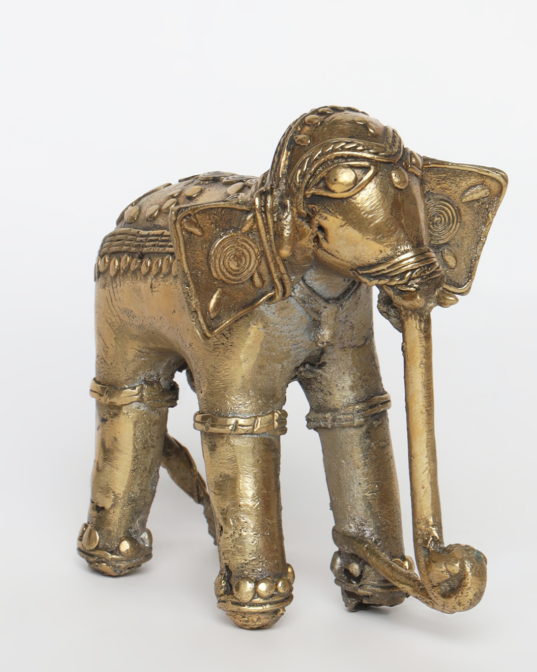 Sthula's Handmade Dokra Metal Elephant Showpiece
