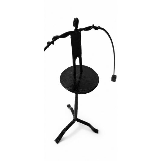 Sthula's Handmade Black Metal Balance Scale Candle Holder