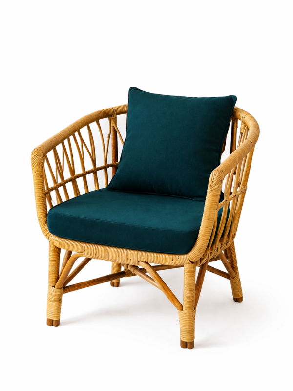Sthula's Natural Brown Rattan Lounge Chair