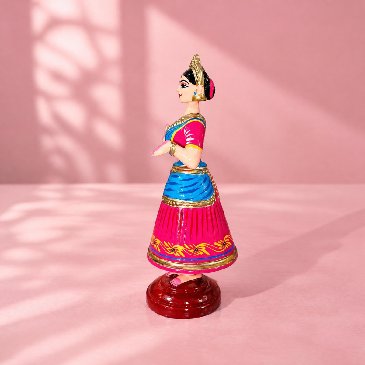 Sthula's Multicolor Traditional Folk Dancer Metal Figurine