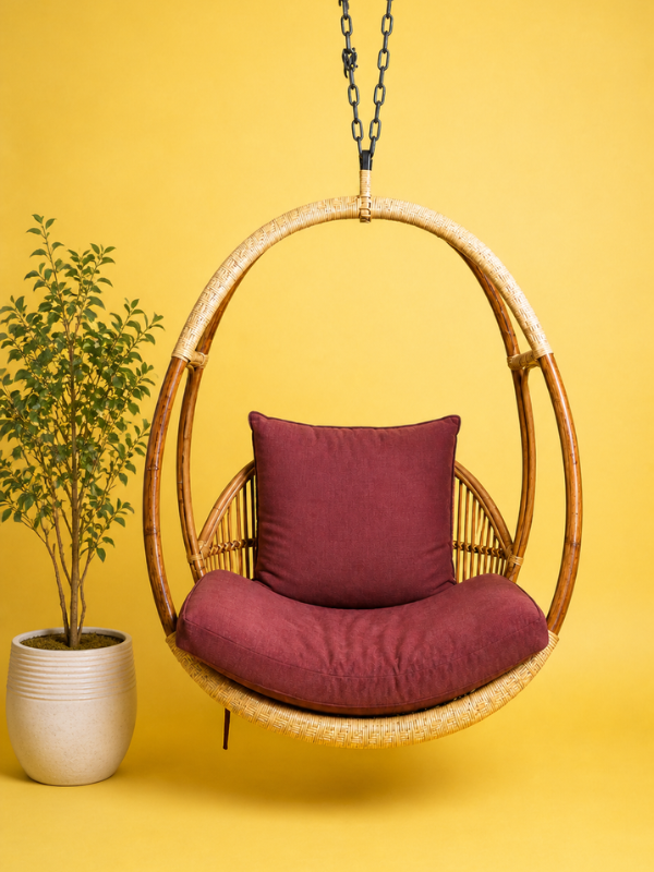 Sthula's Natural Brown Rattan Hanging Jhoola