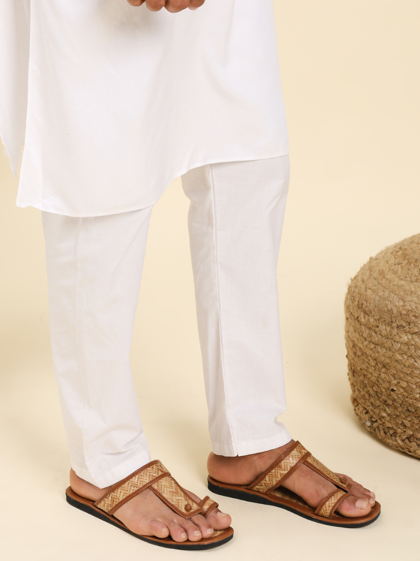 Sthula's Handwoven Bamboo Strap Men’s Slippers