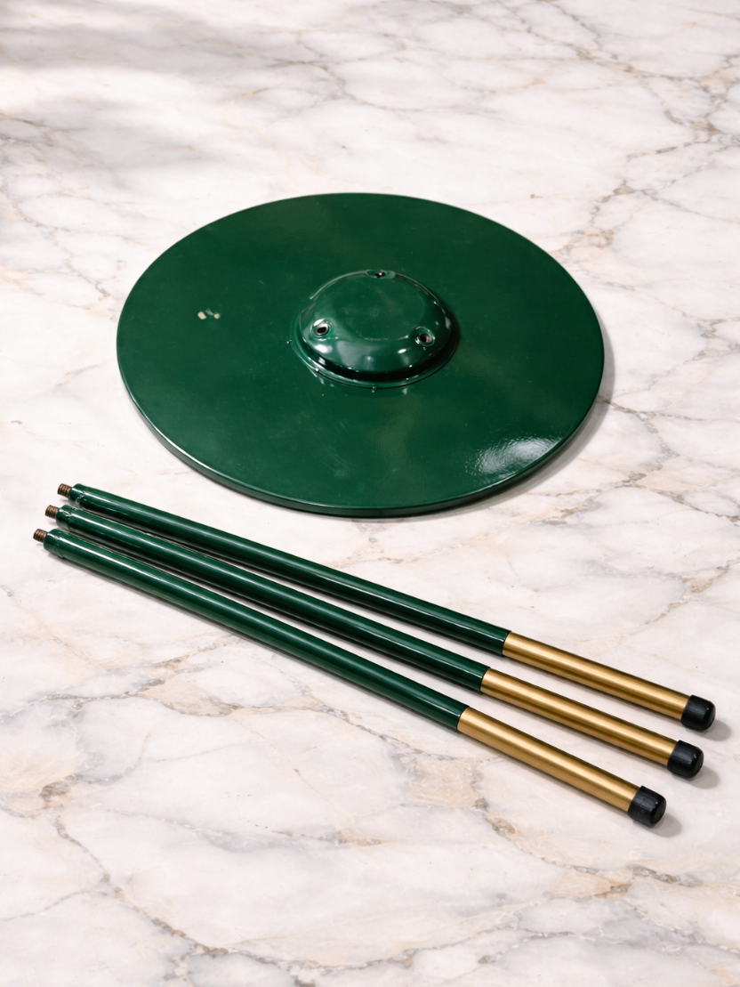 sthula's Handcrafted Modern Green Metal Side Table