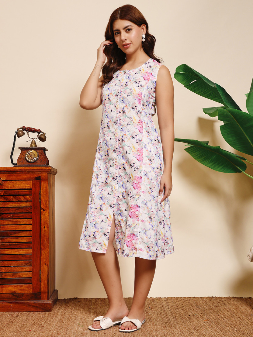 Sthula's Multicolor Cotton Dress
