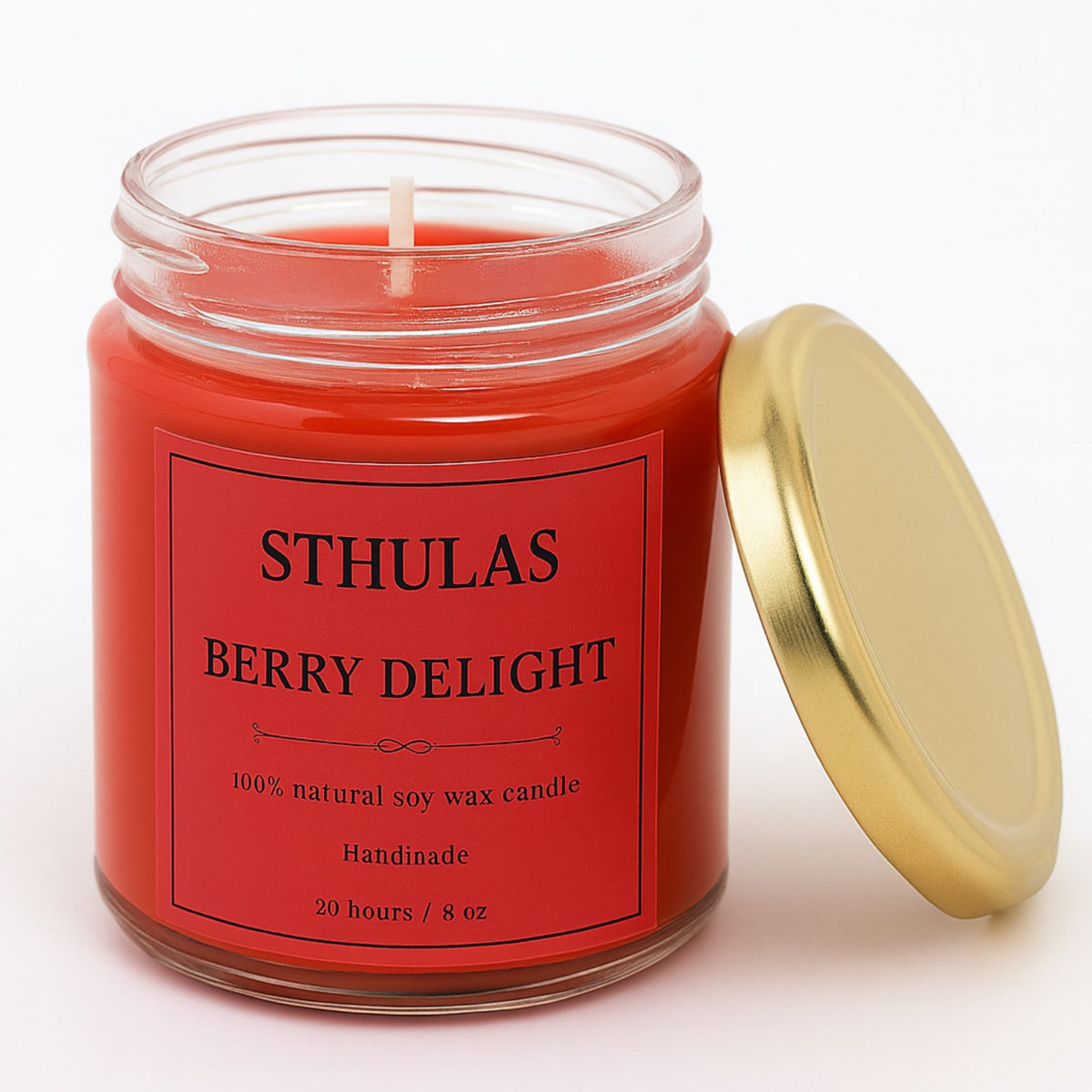 Sthula's  Berry Delight Scented Soy Wax Candle