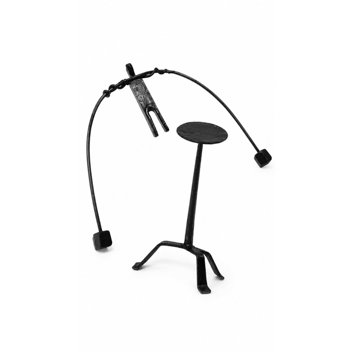 Sthula's Handmade Black Metal Balance Scale Candle Holder