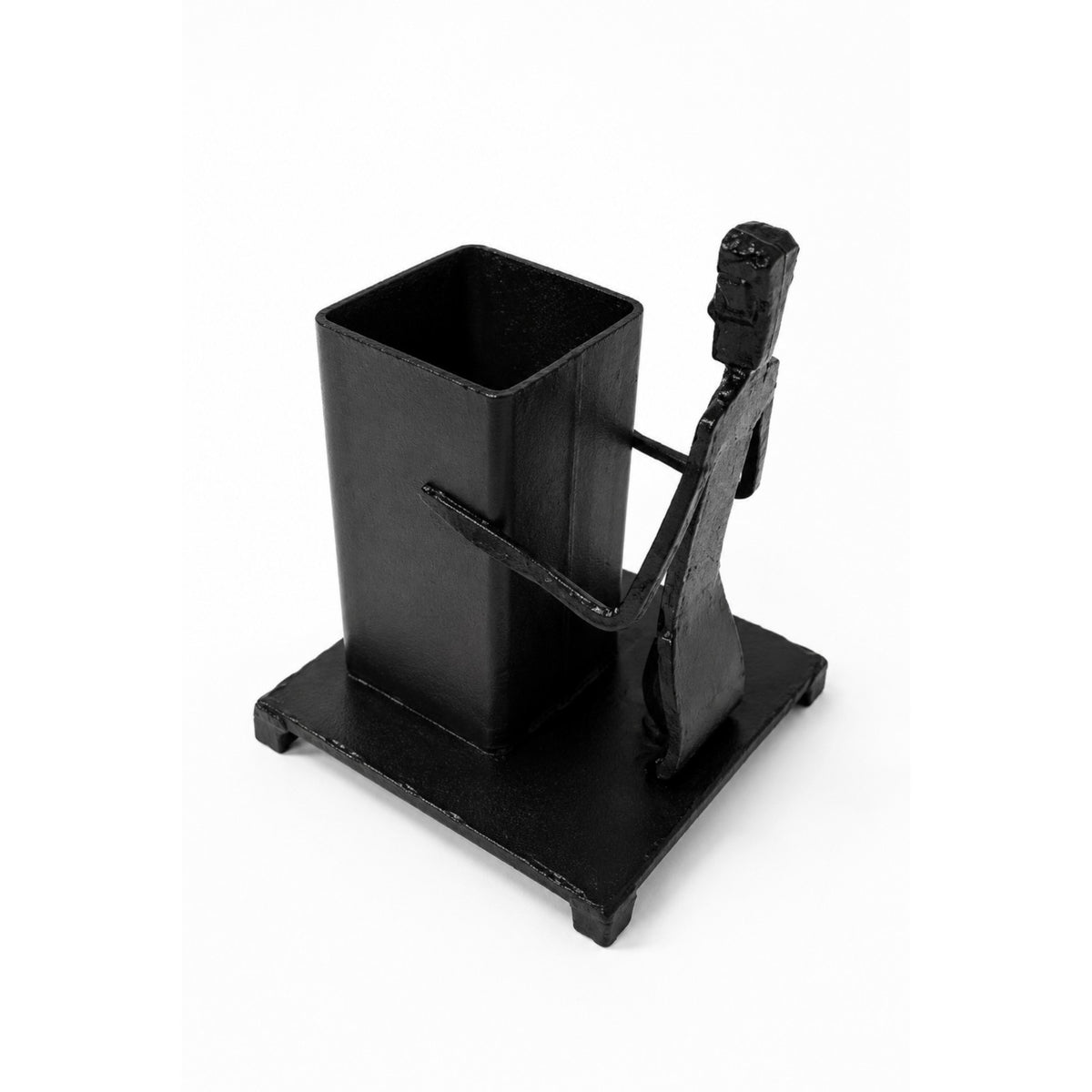 Sthula's Handmade Black Metal Man Pen Stand