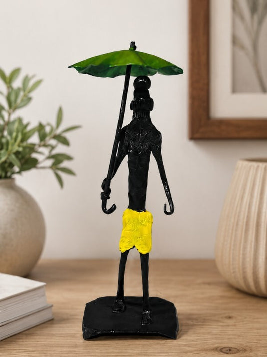 Sthula's Handmade Umbrella Lady Metal Figurine