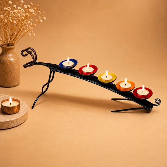 Sthula's Handmade Metal 5-Light Candle Holder