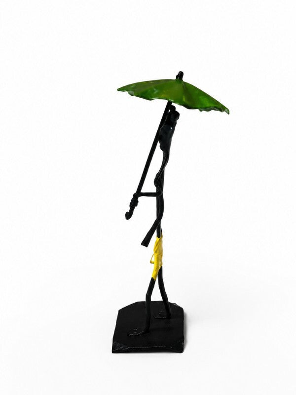 Sthula's Handmade Umbrella Lady Metal Figurine