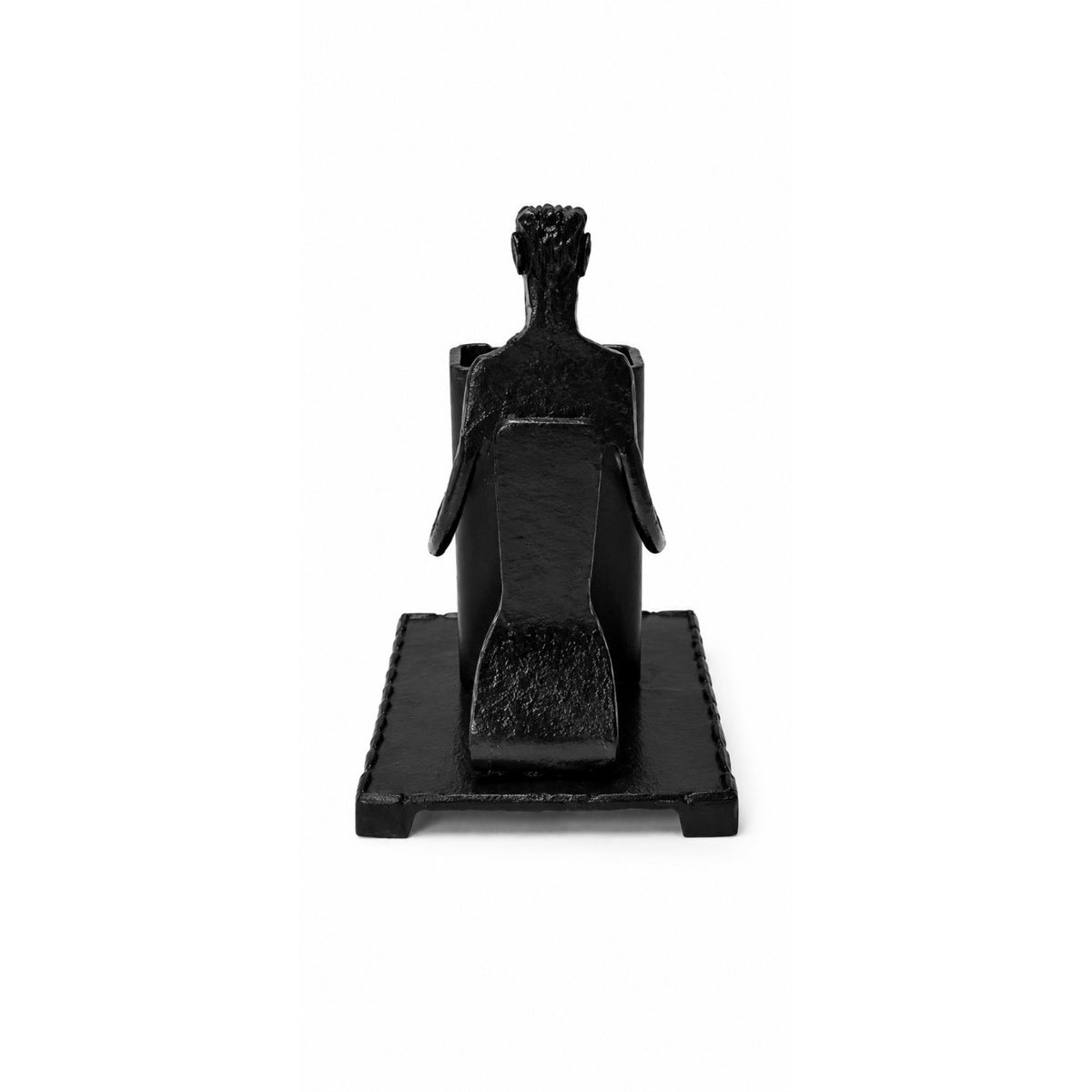 Sthula's Handmade Black Metal Man Pen Stand