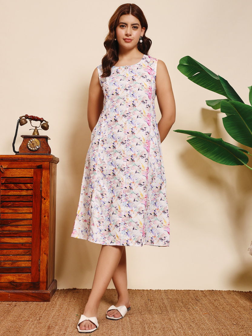 Sthula's Multicolor Cotton Dress
