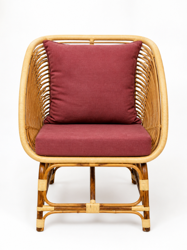 Sthula's Natural Brown Rattan Accent Chair