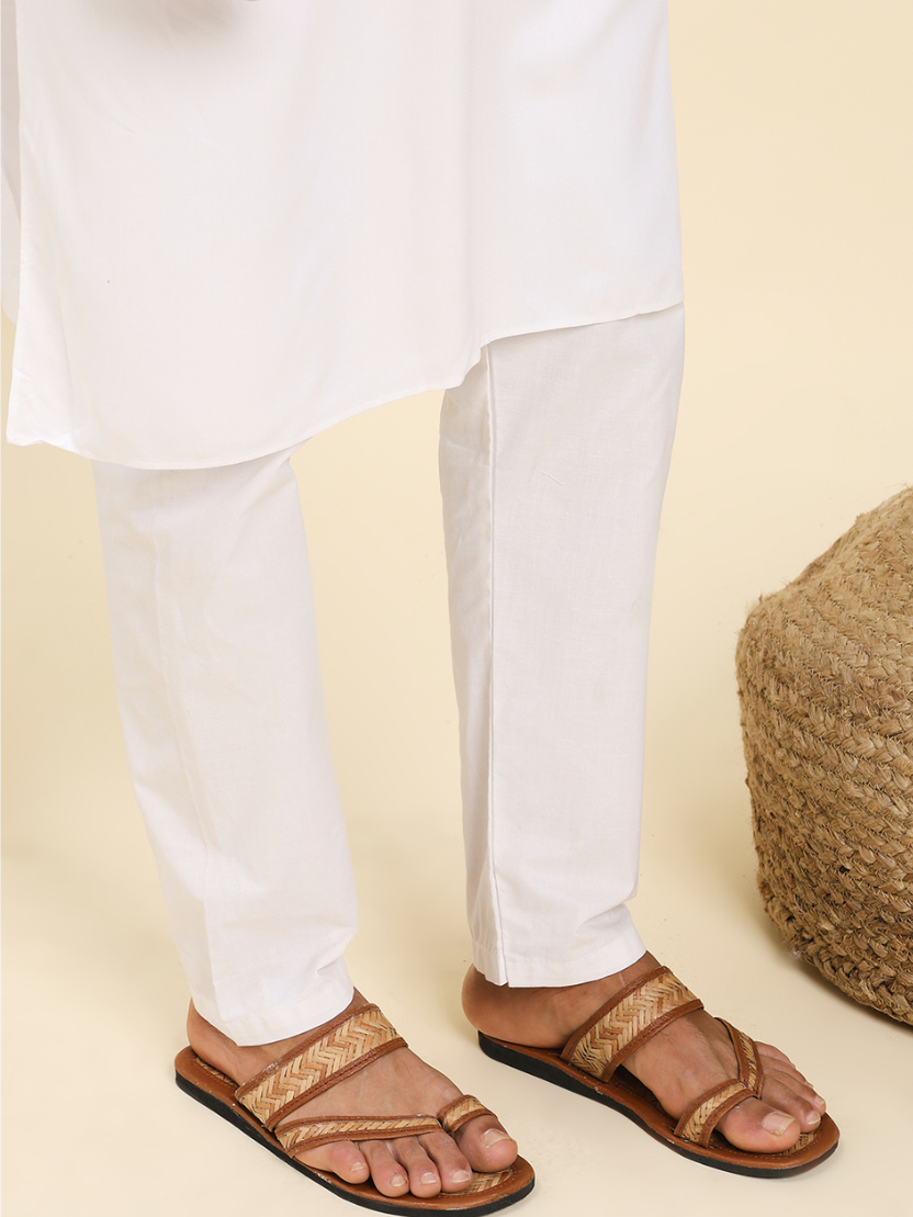 Sthula's Handwoven Bamboo Weave Strap Sandals for Men
