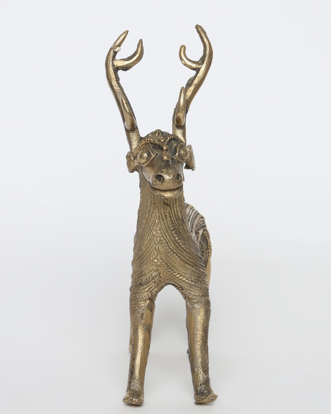 Sthula's Handcrafted Dokra Metal Deer Showpiece