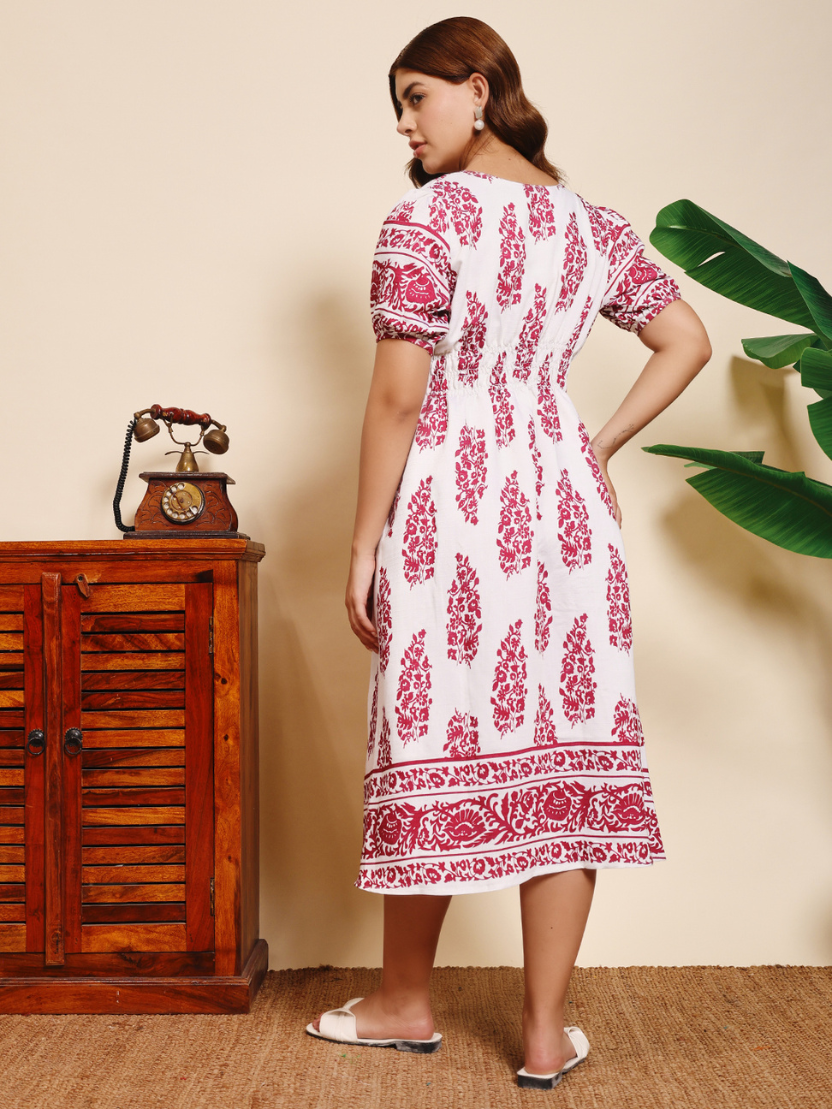 Sthula's Red Cotton Dress