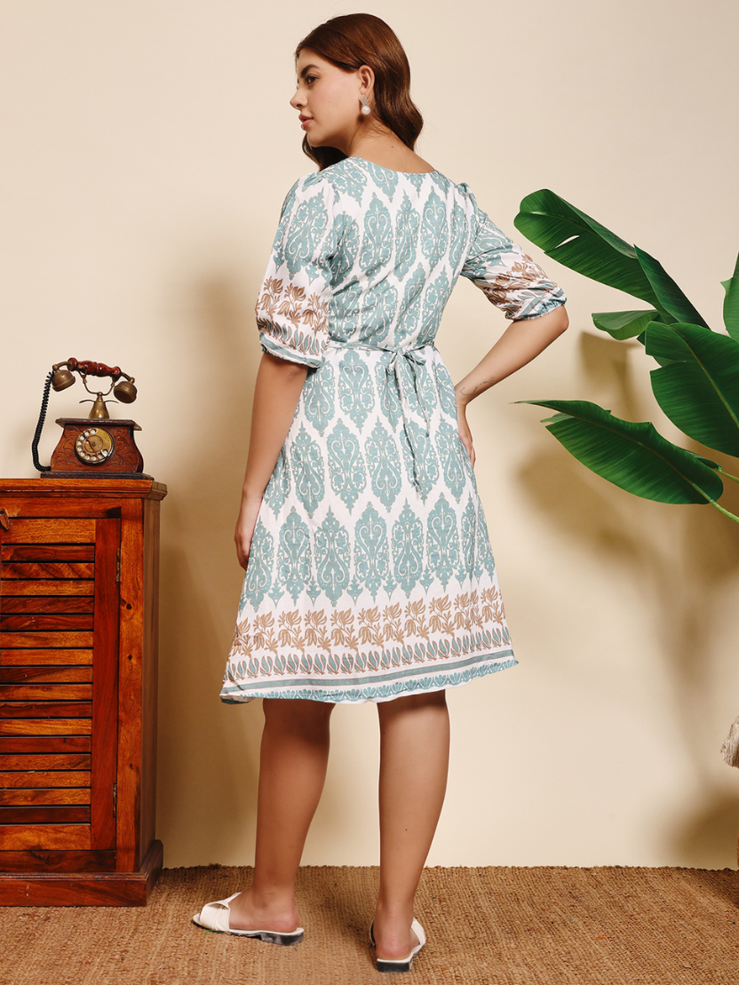 Sthula's Green Cotton Dress