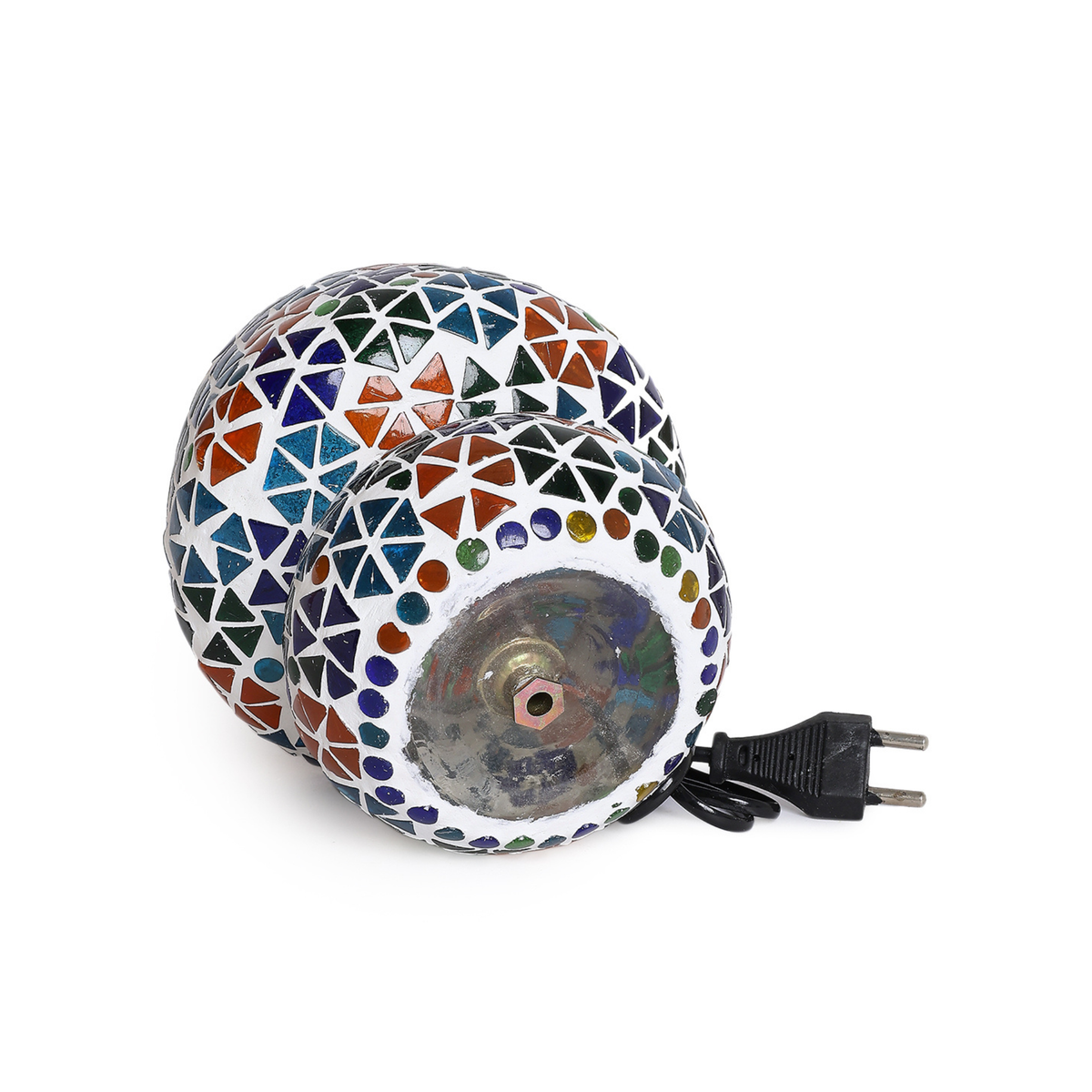 Sthula's Mosaic Decorative Table Lamp – Multicolor, Glass