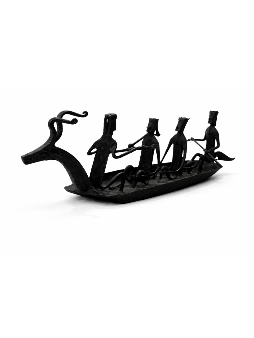 Sthula's Handcrafted Metal Tribal Boat Showpiece