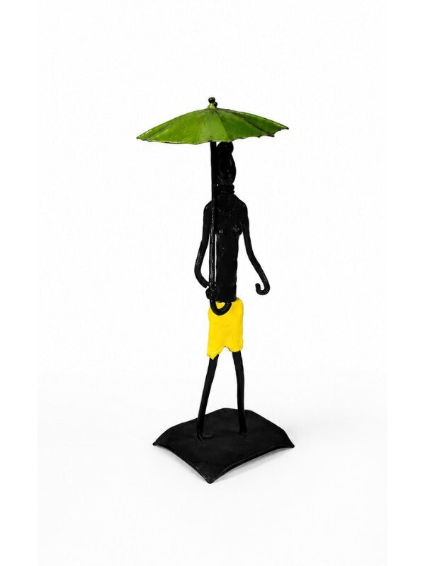 Sthula's Handmade Umbrella Lady Metal Figurine